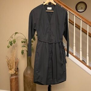 Modern Citizen Charcoal Button Down Cinched Shirtdress Size Small